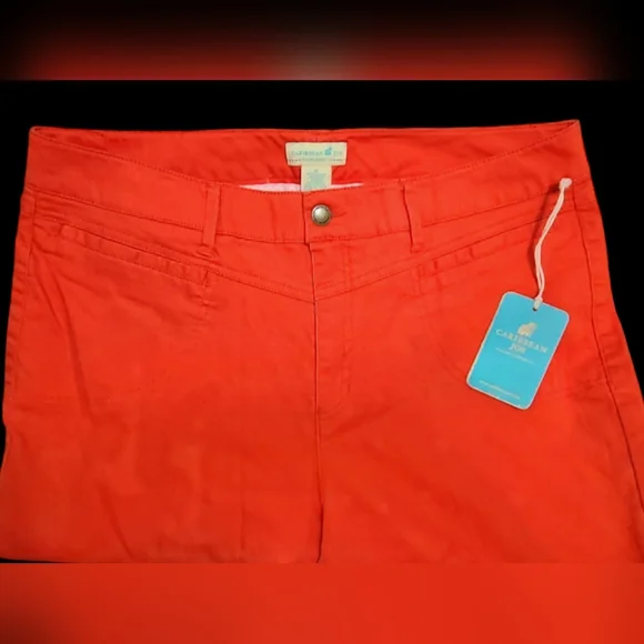 NWT Caribbean Joe size 14 orange pants - Picture 4 of 6